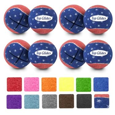 Imagem de Top Glides Bola de tênis Walker pré-cortada - patriótica - 4 pares