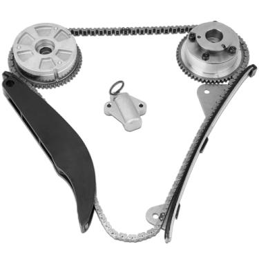 Imagem de YEHERIT Kit de corrente de distribuição com rodas dentadas CVVT compatível com Hyundai Elantra/Kona/Veloster, 2017-2022 Kia Forte/Forte5/Soul/Seltos 2.0L, substitui # 24350-2E700, 243212E010