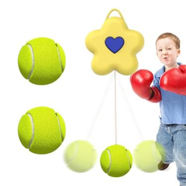 Imagem de Bola de rebote de parede de tênis, bola de rebote de treinador de tênis de parede - Bola de reflexo de bola de rebote ajustável - Treinador de tênis elástico para família, amigos, crianças, natal, ani