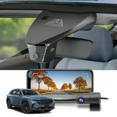 Imagem de Fitcamx Frente 2160P+Traseiro 1080P Dash Cam Adequada para 2022-2024 Mazda CX-50 (HD2-6687), Integrado OEM Olhar, 2 Canais HD Vídeo, WiFi & APP, Loop Gravação, Parking Mode, Plug&Play, 128GB Cartão