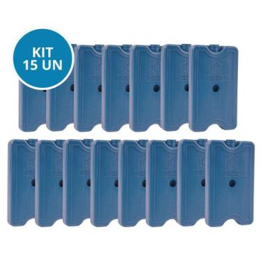 Imagem de Kit 15 Gelo Placa Gel Artificial Reutilizável Rígido 400ml - Gelotech