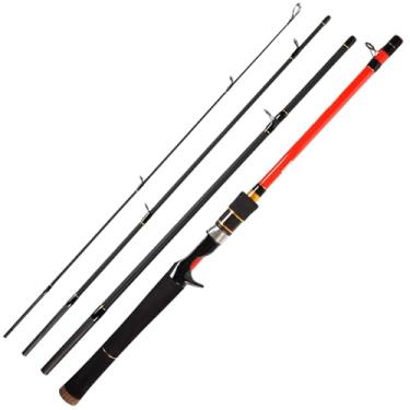 Imagem de Vara de pesca vara de pesca de alto carbono 1,8 m 1,98 m 2,1 m 2,4 m várias seções vara telescópica fundição/fiação acessórios de pesca