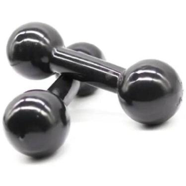 Imagem de Halter Emborrachado Par De 3 Kg Para Supino E Fortalecimento