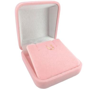 Imagem de Estojo de Veludo para Joias (pingente) - Rei Dos Estojos, Rosa