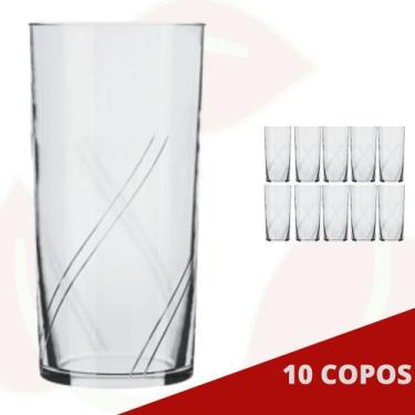 Imagem de 10 Copo de Vidro Brisa 300ML Nadir Transparente Suco Água - NADIR FIGU
