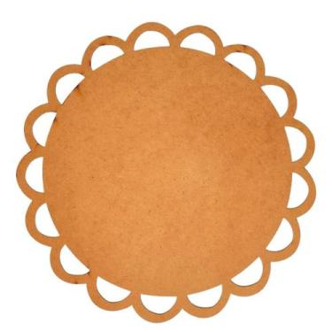 Imagem de Sousplat em MDF Cru Arabesco 35cm - MDF 3mm - Kit C/ 12 Unid. - LENOBR