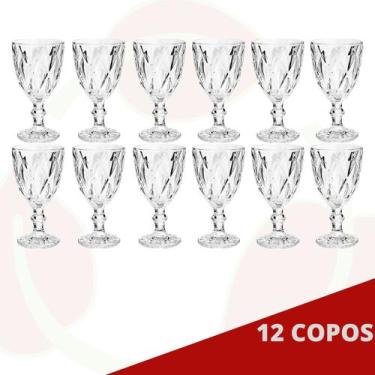 Imagem de 12 Taça Diamante Bico De Jaca 300ml Transparente - ECO'S, Diamante