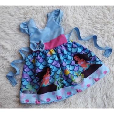 Imagem de Vestido Infantil Temático Simples Ariel 02 - EDYNHOKIDS, 01 AN0 02 ANO