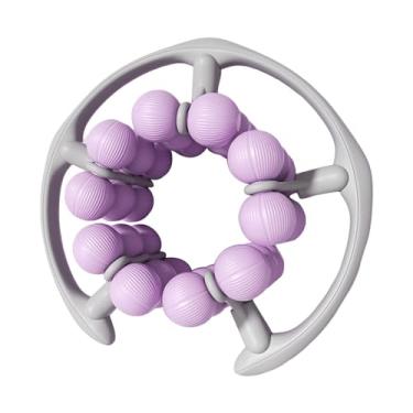 Imagem de Kokiya Rolo de massagem para pernas com 30 rodas, braçadeira de perna portátil, multifuncional, rolo muscular para fáscia, para braço, casa, Roxo