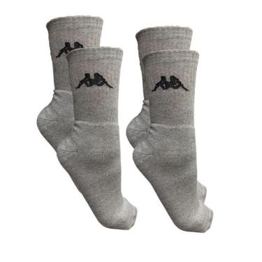 Imagem de Kit 2 pares meia esportiva kappa cano longo atoalhada - tam 39-44, Cin