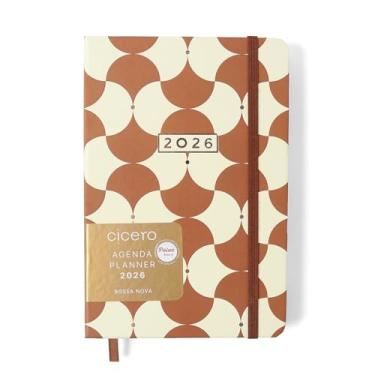 Imagem de AGENDA PLANNER CICEROS 2026 BOSSA NOVA DIARIA 14X21 BOEMIA CARAMELO
