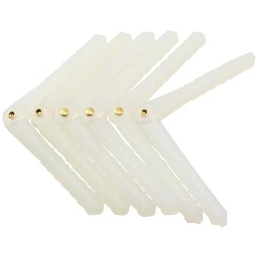 Imagem de PZRT 6 peças DIY modelo aeronave tipo agulha bloco de encadernação 6,9 cm comprimento dobradiça estilo asa fixa adequado para parque exterior voo modelo manutenção branco
