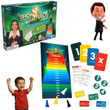 Imagem de Jogo Tabuleiro Show do Milhão Brinquedo Divertido Original - Pais e Fi