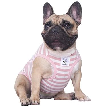 Imagem de Camiseta regata sem mangas para animais de estimação roupas para cães da iChoueiChoue Medium rosa