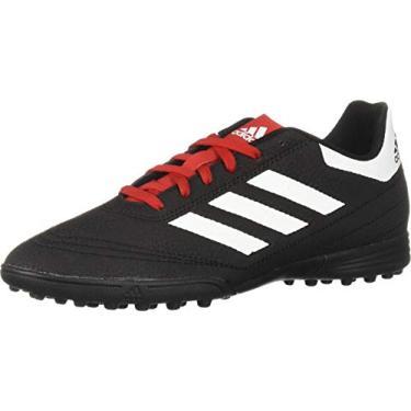 Imagem de adidas Tênis de futebol Goletto VI TF J para meninos, Preto/branco/Scarlet, 13 Little Kid