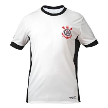 Imagem de Camisa Corinthians Recortes Lateral - Masculino - Coimbra, XG, Branco