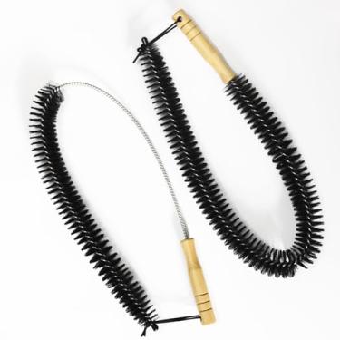 Imagem de Kit de limpeza de ventilação de secador, escova de limpeza de bobina de geladeira com ferramenta de escova de fiapos flexível longa para duto de secador, HVAC, limpeza de ventilação de ar e manutenção