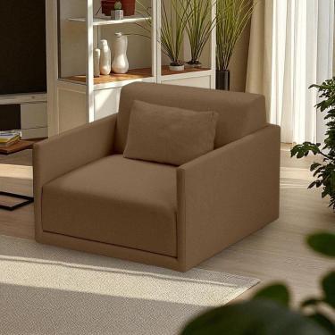 Imagem de Poltrona 1 Lugar Revestimento em Sarja Marrom