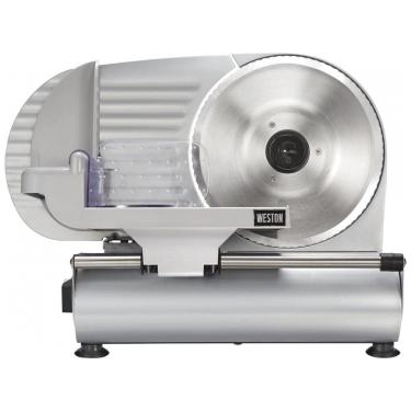 Imagem de Fatiador de Frios Elétrico de Alumínio com Lâmina de Aço Inoxidável, 110v, WESTON 61 0901 W, Prateado