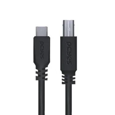 Imagem de Cabo Usb Tipo C Para Usb B 2.0 Impressora 1m Preto - Pucbp-1