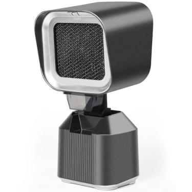 Imagem de Exaustor portátil, mini exaustor de mesa com filtro de 3 camadas, filtro destacável, baixo ruído, exaustor de 2 velocidades, exaustor de cozinha portátil para acampamento e churrasqueira (cinza)