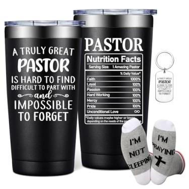 Imagem de DOEARTE Presentes de Pastor para Homens - Presentes de Apreciação do Pastor - Um Pastor Realmente Grande é Difícil de Encontrar - Obrigado, Natal, Presentes Religiosos, Cristãos para Pastor - Copo de