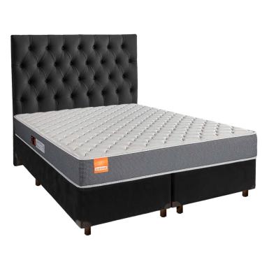 Imagem de Cama Box + Colchão Queen D23 Pro Inducol + Cabeceira Estofada