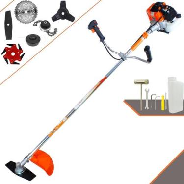 Imagem de Máquina de Cortar Grama À Gasolina Vulcan VR430S 2T 43cc 1,7HP Roçadei