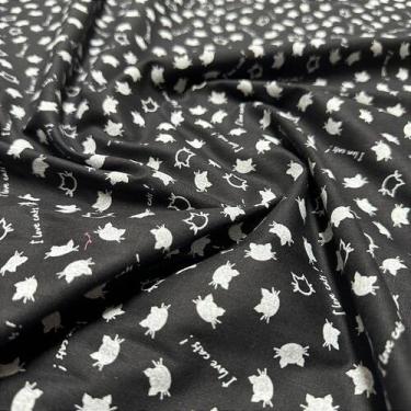 Imagem de Tecido Tricoline Estampado Gatinhos 1,40m para Artesanato - Oasis Teci