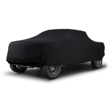 Imagem de AllGuard Capa de carro interna de cetim preto - Tamanho TS06 - Capa de caminhão macia e resistente a arranhões para caminhões e picapes clássicas, capas externas completas com ajuste extra confortável