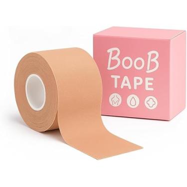 Imagem de Adesivo de Seios Levanta Peito Silicone Natural Adesivo Sutiã Fita Push Up Invisível | Boob Tape | Bege