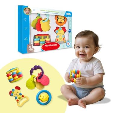 Imagem de Brinquedo Kit Diversão Chocalho Mordedor Bebê Infantil