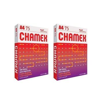 Imagem de Kit C/2 Papel Sulfite A4 500 Folhas Gramatura 75G/M Chamex