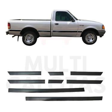 Imagem de Friso Lateral Borrachão Ranger Até 1999 Cabine Simples 8 Pçs