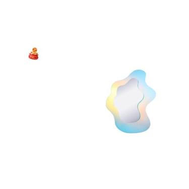 Imagem de Fenteer Enfeite de Bacia de de Festival E Arte Decorativa de Espelho Acrílico Ondulado Moderno para Inauguração de Casa E Decoração de Banheiro de Ano