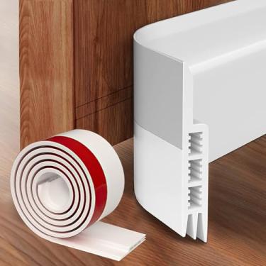 Imagem de Tira de vedação inferior de porta 1 metro de proteção contra o clima, bloqueador à prova de som, para quarto, escritório, 1 peça (branco)