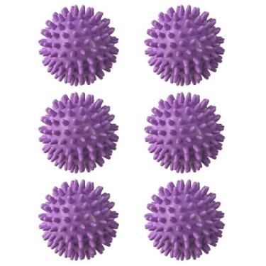 Imagem de 6 peças de esponjas de limpeza, bola de secadora, bola de lavanderia, reutilizável, amaciar, anti-emaranhamento, para máquina de lavar, esponja limpa