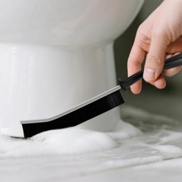 Imagem de Conjunto de 4 escovas de limpeza de fendas de cerdas duras, ferramentas de limpeza de fendas, escova de limpeza de argamassa para casa de banho, cozinha, pia, vaso sanitário, janela, trilho de