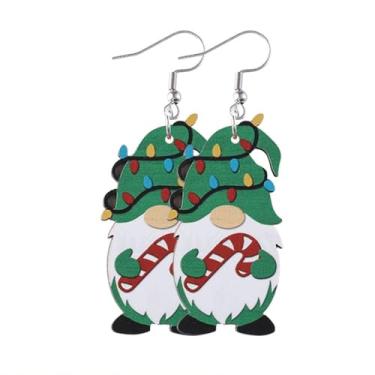 Imagem de Brincos de Natal femininos com pingente de Papai Noel, roupas de Natal, acessórios de bijuteria, 2inch, Liga de aço, Sem pedra preciosa