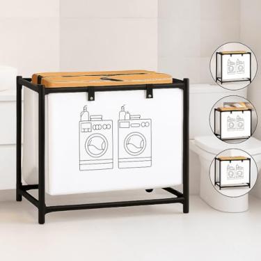 Imagem de Cesto Organizador Roupa Suja Dobrável Multiuso com Forro Removível