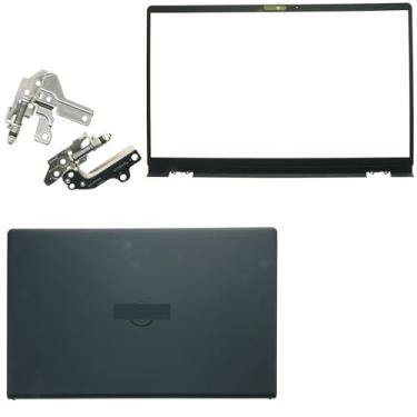Imagem de Capa traseira LCD com dobradiças e moldura frontal de substituição para laptop Dell Inspiron 15 3510 3511 3515 3520 3525 séries, conjunto de caixa de tela traseira preta 0WPN8 09WC73 AP3LE000901