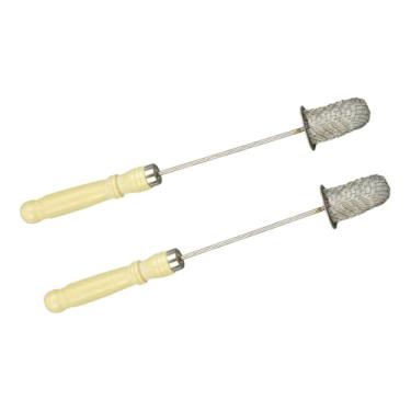 Imagem de oshhni Conjunto de 2 varetas de ventosaterapia com cabo de madeira e metal, 24 cm de comprimento, reutilizáveis ​​para uso em salão de beleza e em casa.