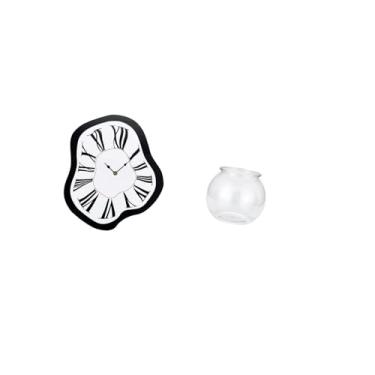 Imagem de Fenteer Relógio de Parede Criativo em Acrílico Derretido com Design Transparente de Aquário, Peça única E Distorcida para Decoração de Mesa, Quarto, Sala de E