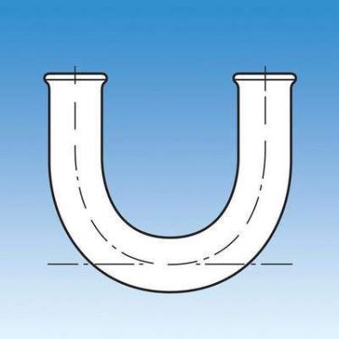Imagem de ACE Glass 8849-07 Tubo de processo, dobra em U, tamanho de 2,5 cm