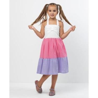 Imagem de Vestido Luxo Festa Infantil Menina Verão Lessa Kids Ref 8031 - Lilás - TAM 4 ANOS-Feminino