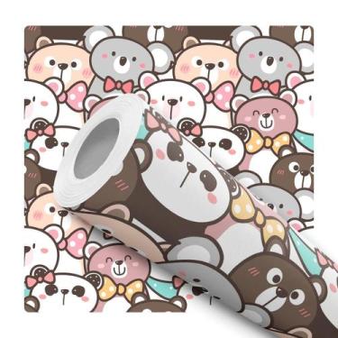 Imagem de Papel de Parede Adesivo Ilustração Ursinho Infantil Bebê Moderno Quart