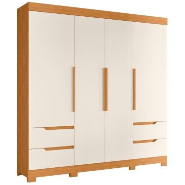 Imagem de Guarda Roupa Casal Vivacce 4 Portas E 4 Gavetas Cinamomo-off White - Móveis Albatroz Cinamomo-off White