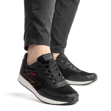 Imagem de Tênis Masculino Casual Social Polo BF Shoes, Preto, 41