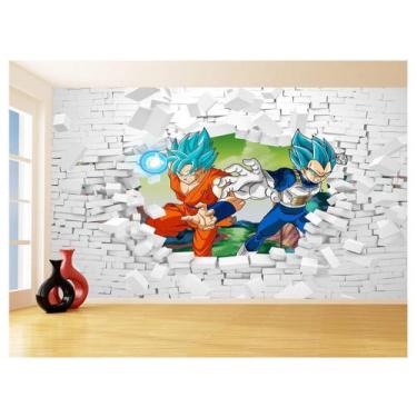 Imagem de Papel De Parede 3D Dragon Ball Goku Vegeta Anime 3,5M Dbz46 - Você Dec