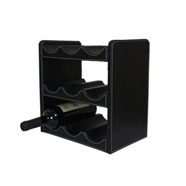 Imagem de Cortical 9 Garrafas Suporte de Exibição para Sala de Estar Cozinha Conjunto de Vinho de 3 Níveis Rack de Coleção Rack